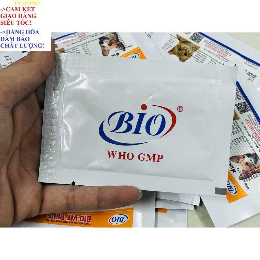 BỘT BỔ SUNG VITAMIN, TĂNG SỨC ĐỀ KHÁNG CHO CHÓ MÈO Bio Vit Plus gói 5g