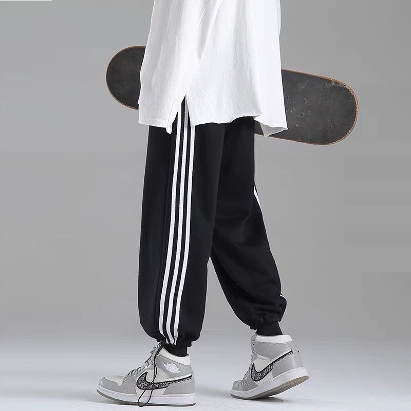 Quần jogger ống rộng THE TRIPLE unisex dây rút bo chun TT2Q nam nữ oversize