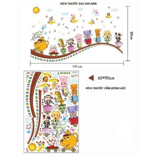 Decal dán tường đoàn tàu thần đèn