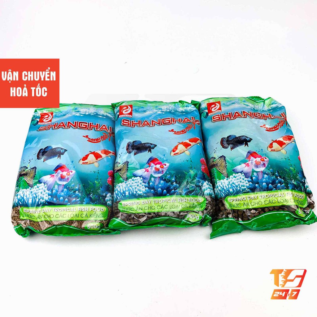 Thức Ăn Cá ShangHai 500g Viên Nhỏ/Vừa/Lớn - Cám Cá Cảnh