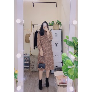 VÁY MAXI HOA SUÔNG KÈM DÂY ĐAI
