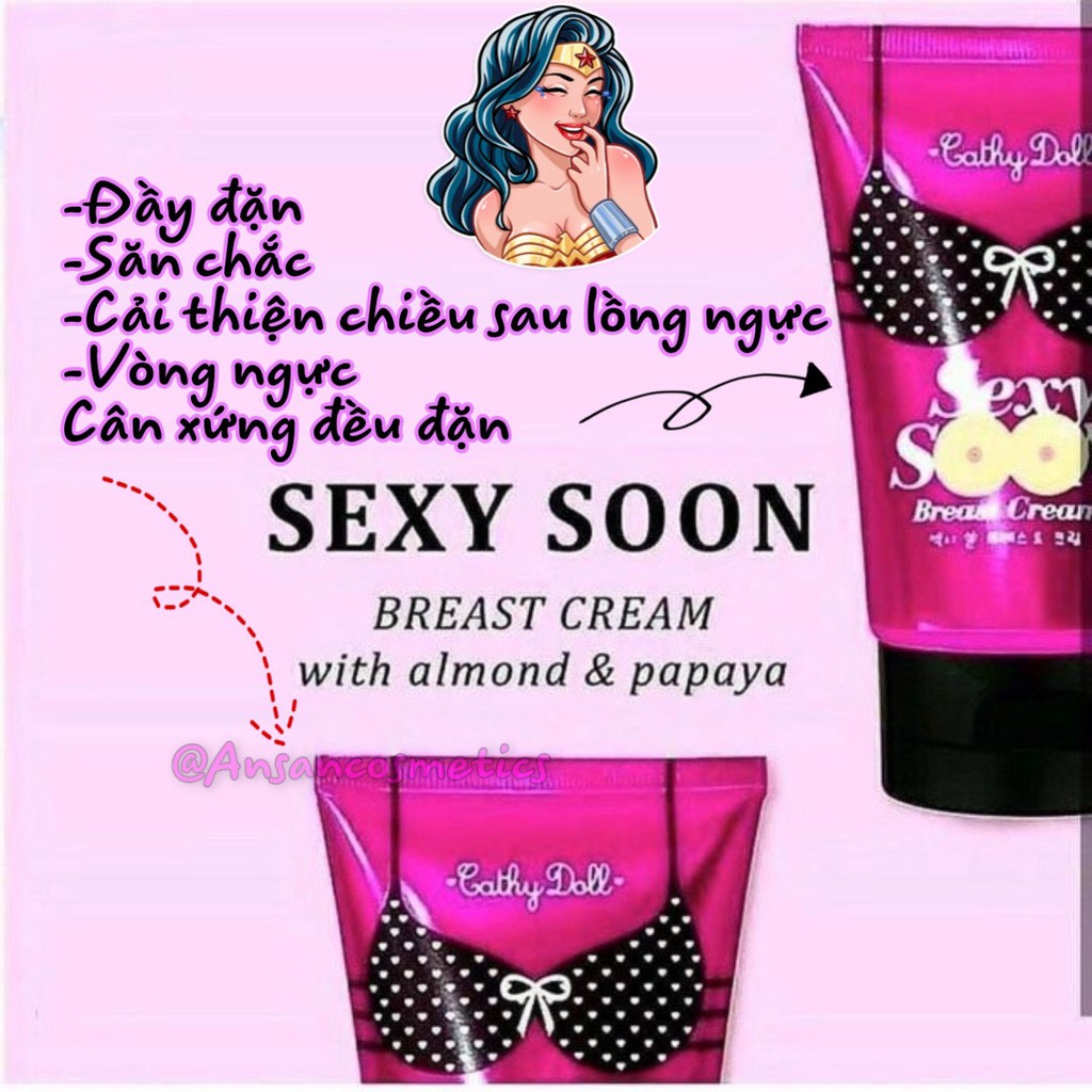 KEM MASSAGE NỞ NGỰC CATHY DOLL SEXY SOON BREAST CREAM 75G | BigBuy360 - bigbuy360.vn