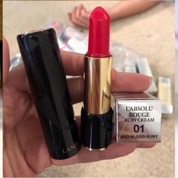 Son môi lì, son Pháp Lancome L’absolu Rouge Ruby Cream Minisize 1.5g màu đỏ ruby căng tràn sức sống