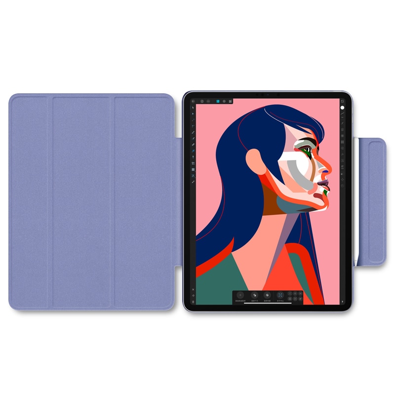 Hexu Bao Da Nắp Lật Từ Tính Cho Máy Tính Bảng Ipad Pro 12.9 11 2021 2022 Air5 2022 Air4 10.9 Inch 2020 2018 Mini6 Protective Case