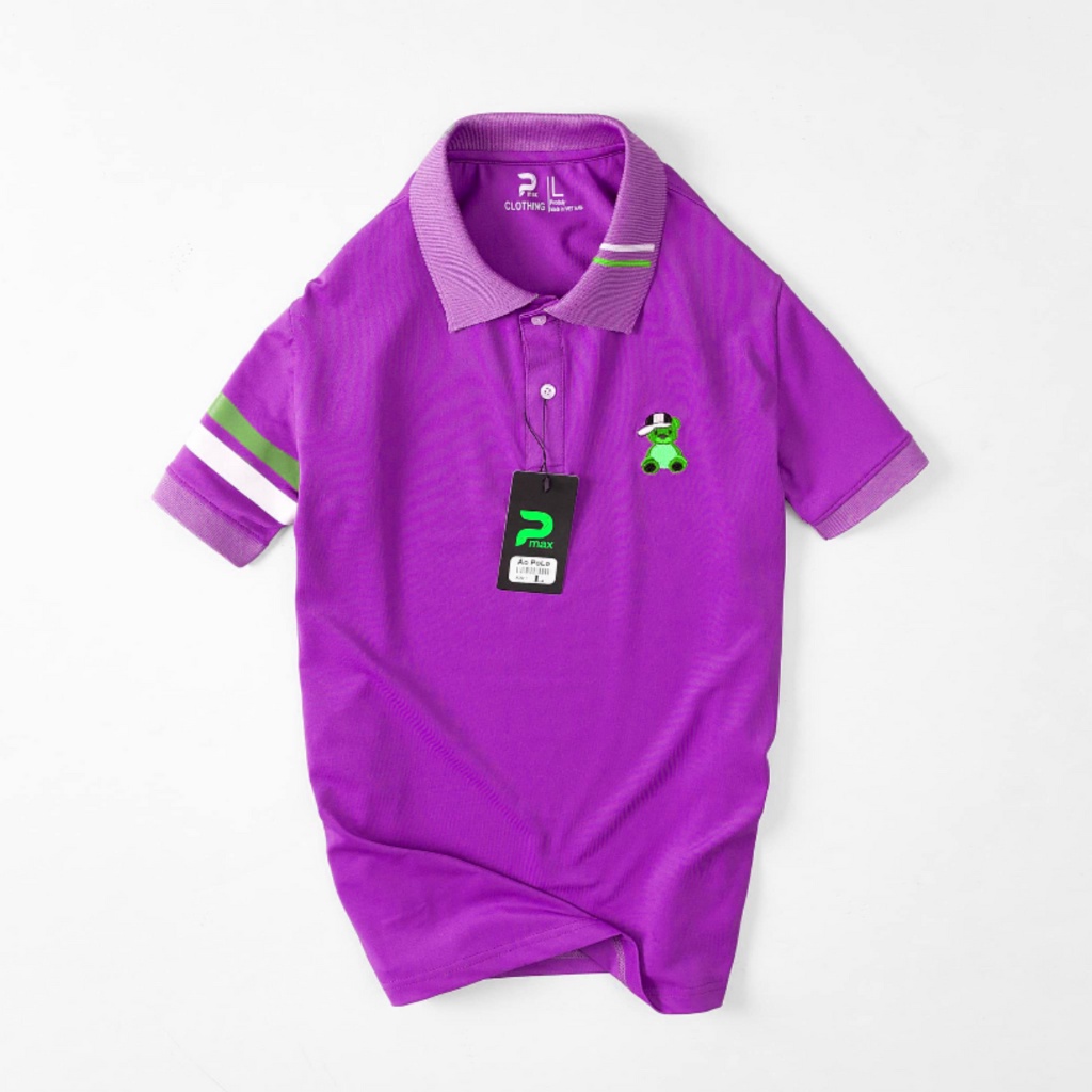 Áo polo nam cổ bẻ gấu Teddy PMAX thun basic ngắn tay cotton CVC cá sấu mịn mát (5 màu)