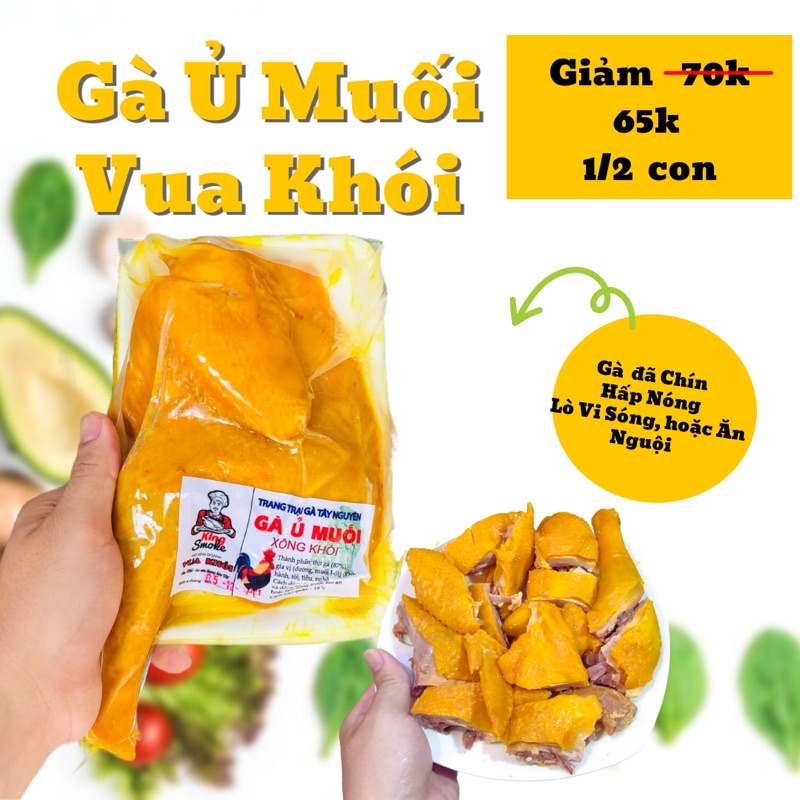 Gà ủ muối Nữa Con Vua khói [Ship hoả tốc HCM]