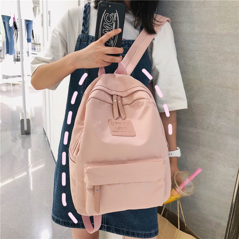 Ba lô Prettyzys kích thước 15.6 inch thời trang Hàn Quốc cho nữ