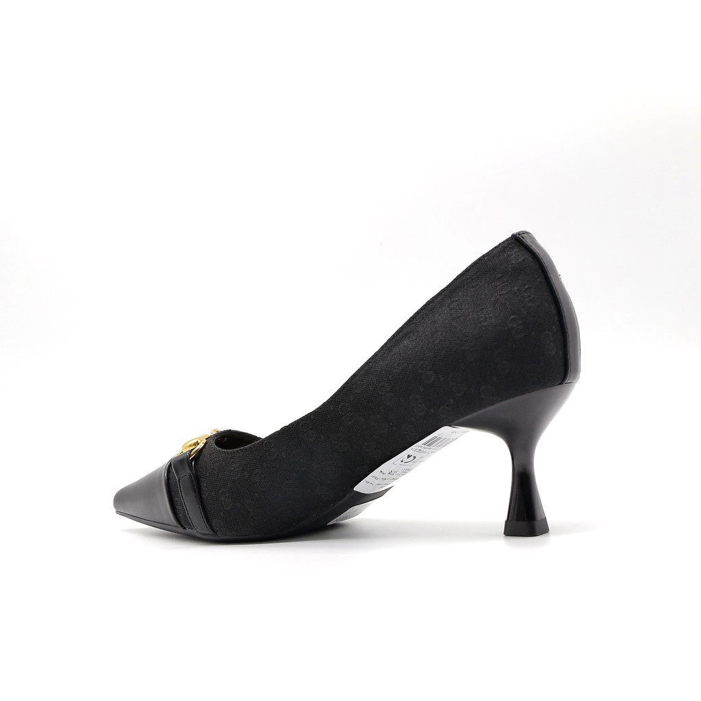 Giày cao gót nữ vải nhung họa tiết logo Exull mũi nhọn gót 7 cm Chính hãng Exull Mode 1115001360