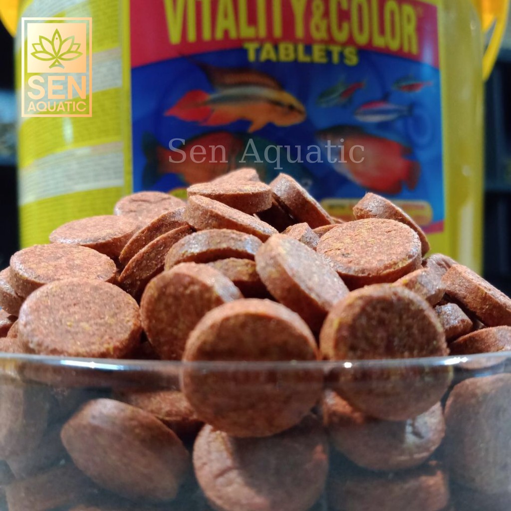 VITALITY & COLOR TABLETS Tropical  50Gram - Thức ăn viên dán kích màu cho cá thuỷ sinh, guppy, betta, tetra