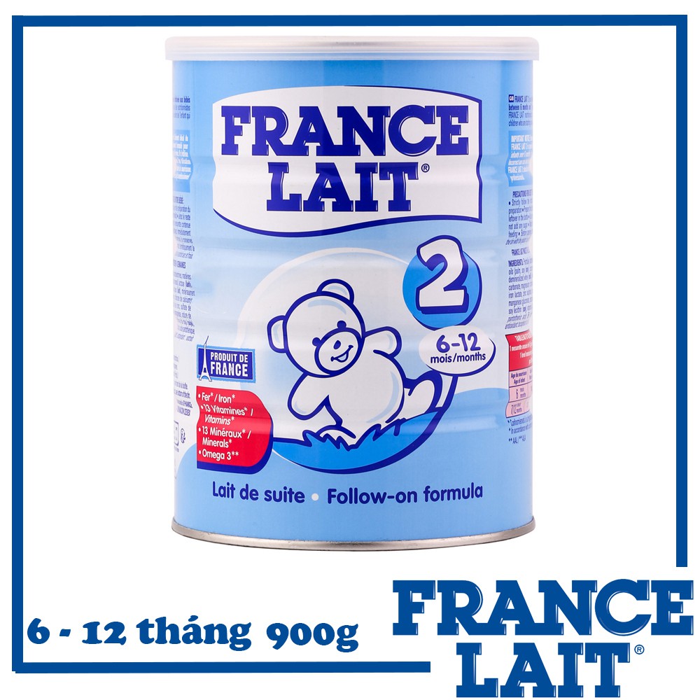 [ MUA 1 TẶNG 1 Bàn chải đánh răng hình con Voi Dr. Brown’s ] Sữa bột France Lait ( 900g )