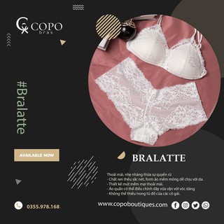 Bralette [giảm 38%] Set Đồ Lót Bralette REN Cao Cấp quyến rủ,có độ co giãn nhẹ,chất mềm Thiết Kế không cọng] màu trắng