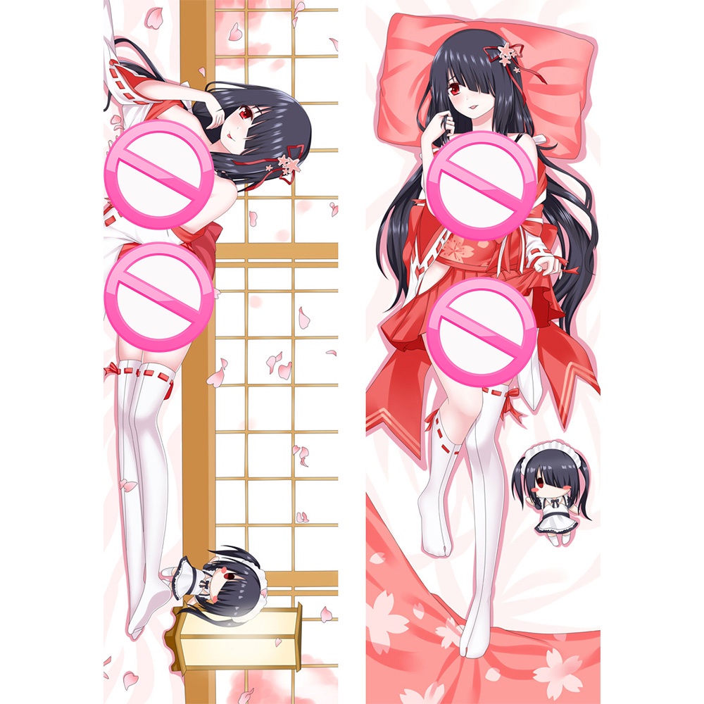 60x180cm NGÀY A LIVE Tokisaki Kurumi Gối Ác Mộng Hai Mặt In Dakimakura Gối Đệm