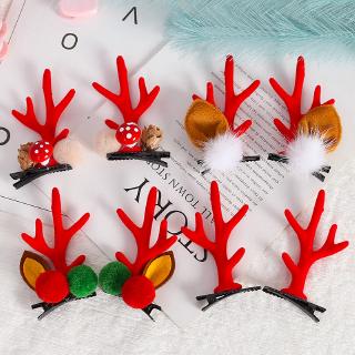 Set 2 Kẹp Tóc Sừng Tuần Lộc Dễ Thương