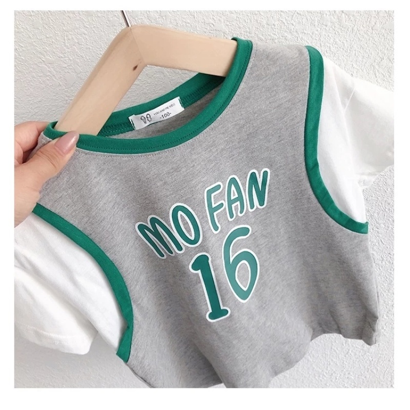 Áo thun cotton tay ngắn phong cách Hàn Quốc cho bé trai bé gái, siêu dễ thương, siêu cute