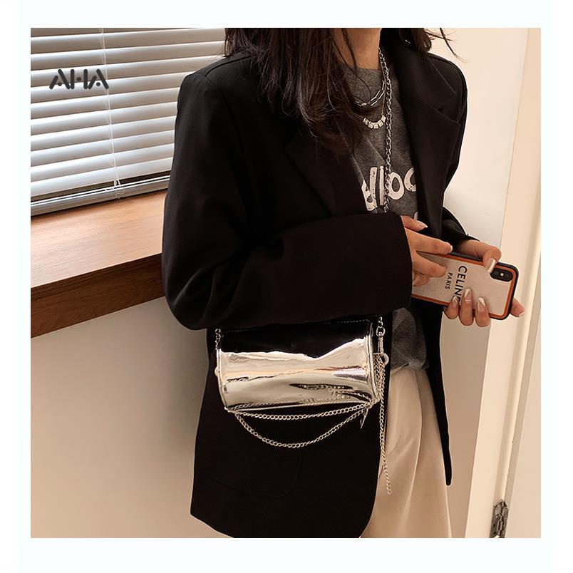 Túi xách AHA official phối dây xích đeo vai phong cách thời trang cao cấp cho nữ