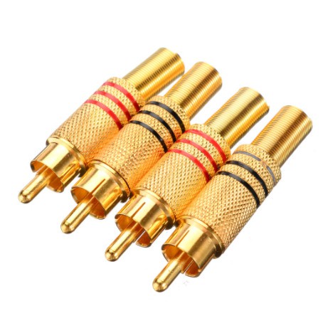 Combo 4 Đầu AV XA-1 Đực  Bắt Vít, Chân Đồng OFC - Jack Hoa Sen Đực, Jack RCA/ Jack AV Lỗi 1 Đổi 1 Trong 7 Ngày