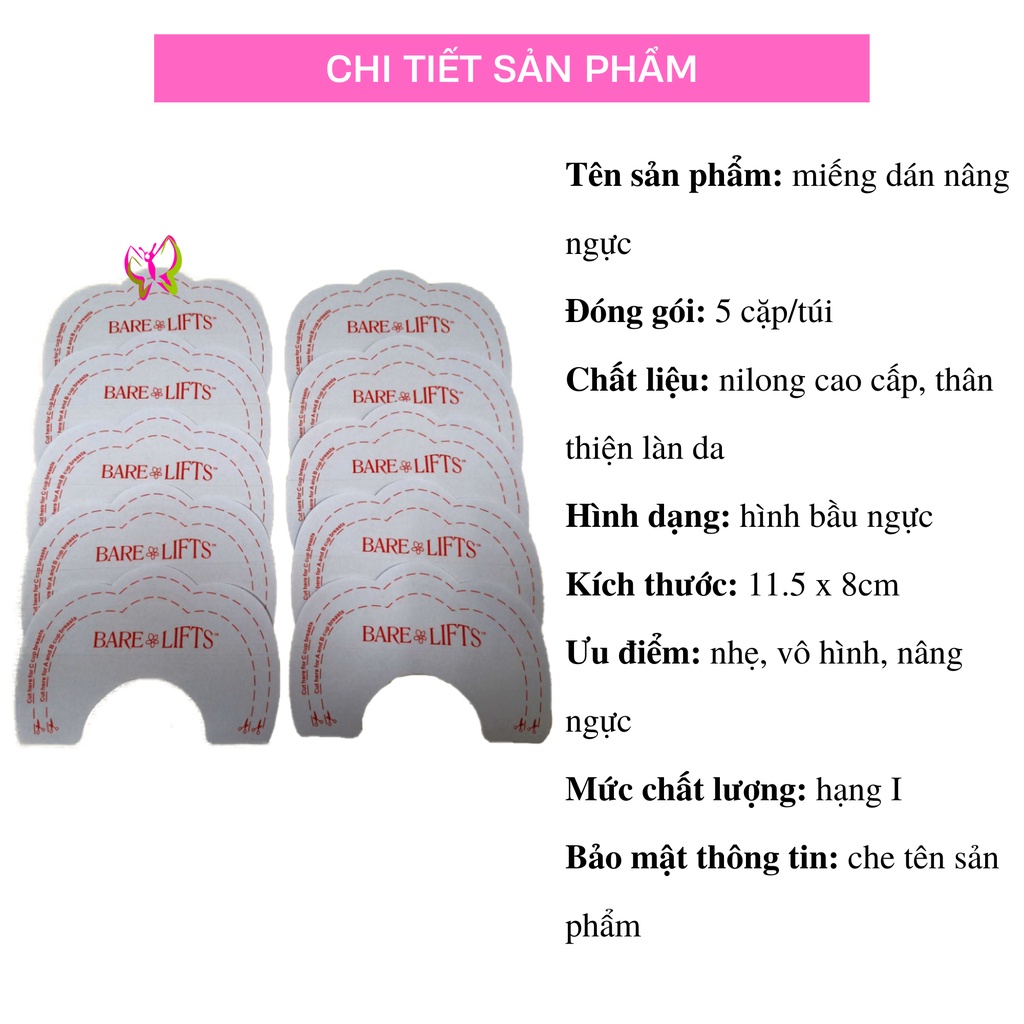 60 miếng dán nâng ngực  nhỏ gọn, tiện lợi, thay áo ngực  Anna Shop