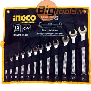 6-24mm Bộ cờ lê vòng miệng 12 chi tiết INGCO HKSPA1142