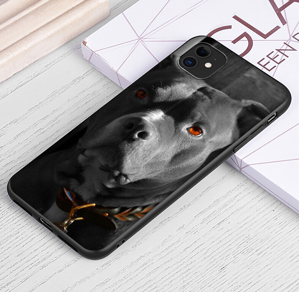 Ốp Lưng Silicone Hình Chó Pitbull Đáng Yêu Cho Apple Iphone 8 7 6 6s 5s 5 Se Plus 2020