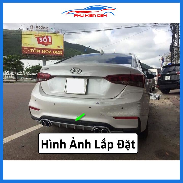 Lippo, líp chia pô ô tô Accent 2018-2019-2020 mẫu pô kép/ pô vuông chuẩn form xe thể thao