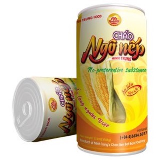 Thùng 24 Lon Cháo Ngô Nếp Minh Trung 365gr