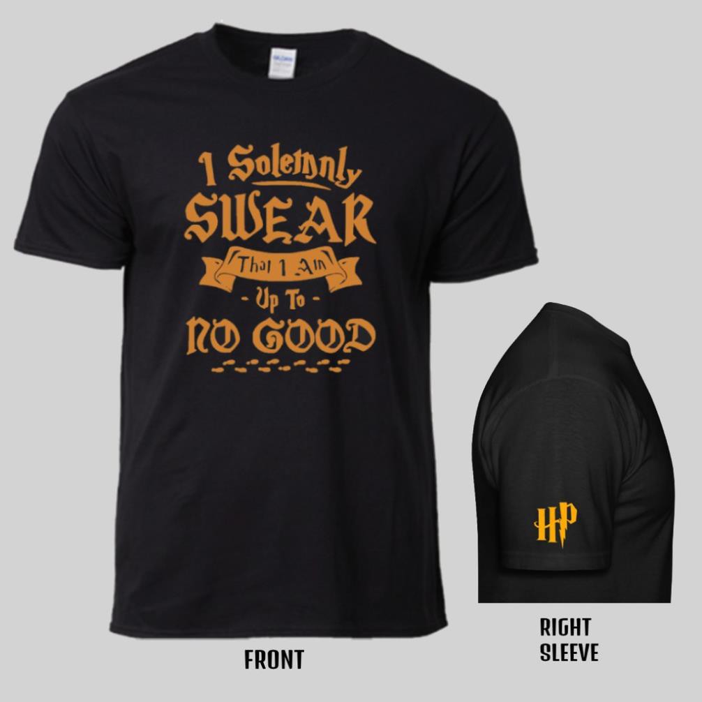 Áo thun phông đen in hình Harry Potter T-shirt I SOLEMNLY SWEAR