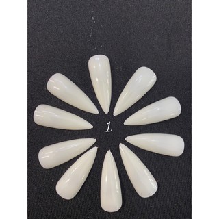 Móng úp form nhọn dài chuyên úp móng tay ( bán lẻ / gói 20 móng full size từ 0-9 )