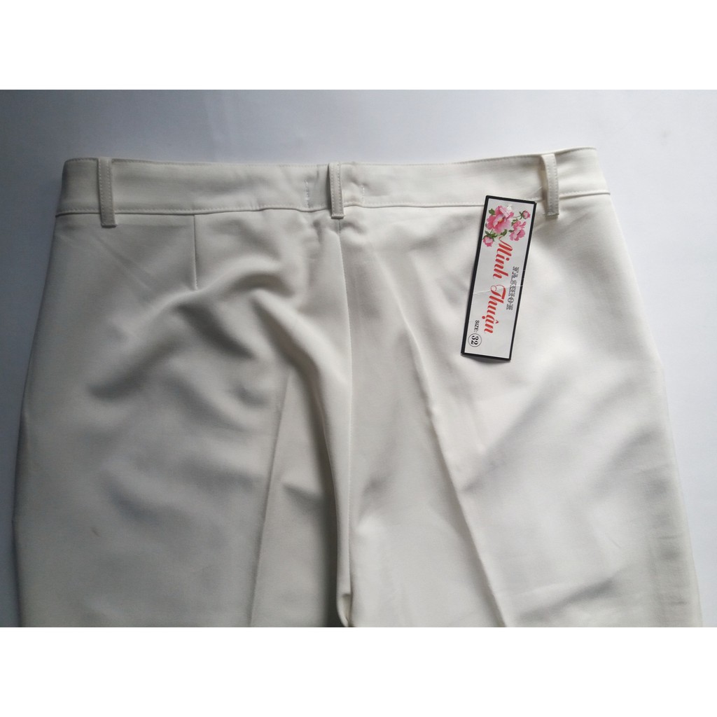 Quần Tây Vải Cao Cấp Nữ Màu Trắng | BigBuy360 - bigbuy360.vn