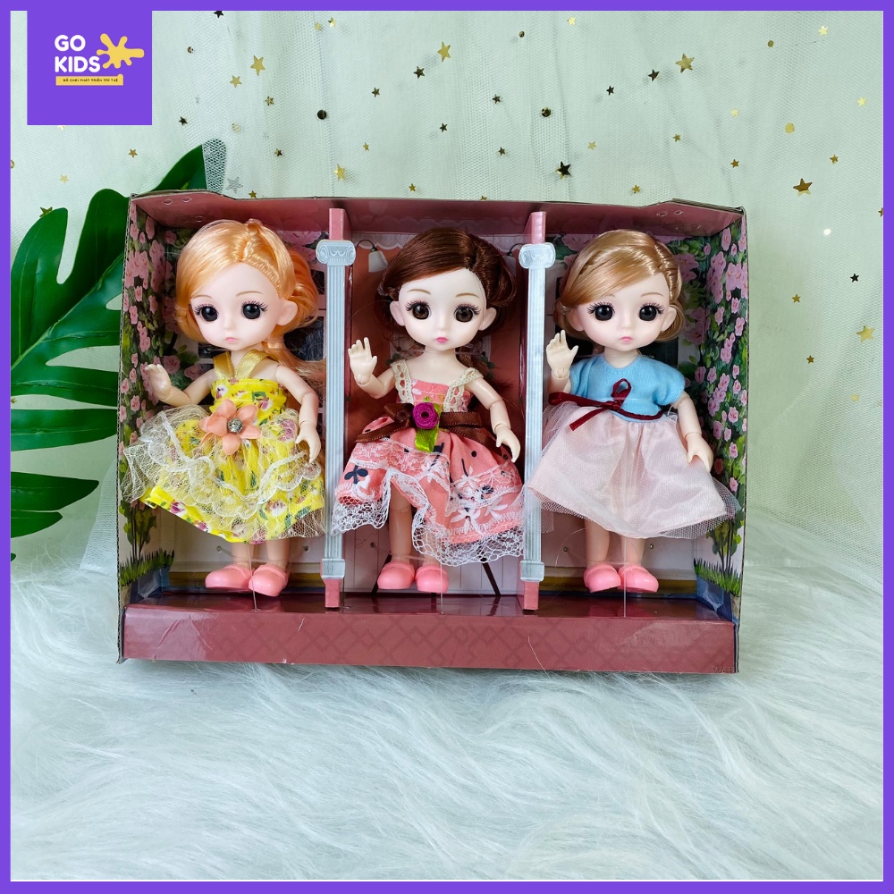 Set 3 búp bê siêu dễ thương 17cm (có hộp)