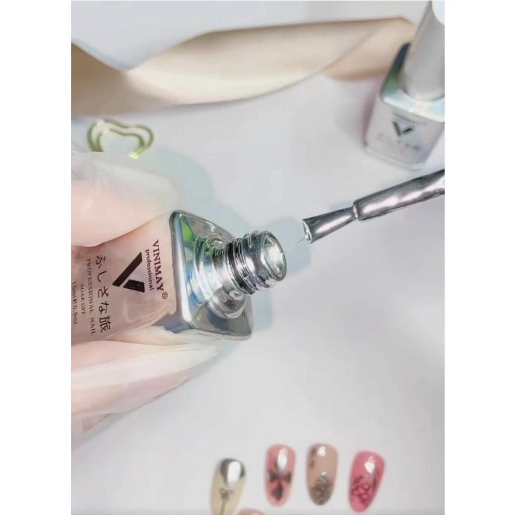 Sơn Gel Metal Bạc Vinimay Chính Hãng 15Ml (Sp004086)