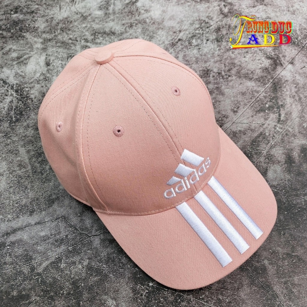 Mũ Lưỡi Trai Adidas Màu Hồng Đất 3 Sọc Chất Cực Đẹp Fom Cứng Cáp Full Tag Code❤️Freeship❤️