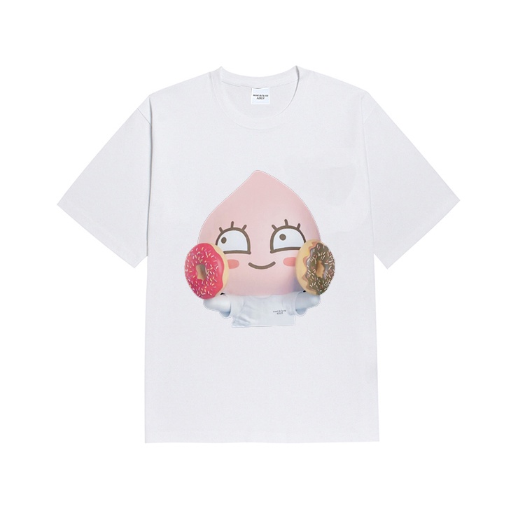 Adlv Áo Thun Cotton Tay Ngắn In Họa Tiết Thời Trang Unisex