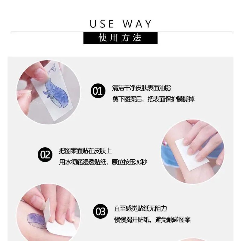 Hình Xăm Dán Chống Thấm Nước Lâu Trôi Cá Tính Cho Cặp Đôi