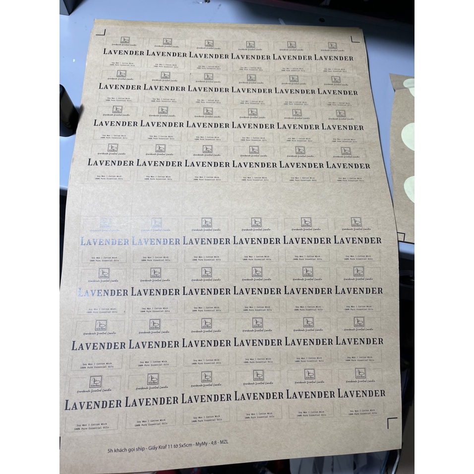 Combo in tem nhãn giấy Kraft - da bò- theo yêu cầu - nhanh rẻ đẹp