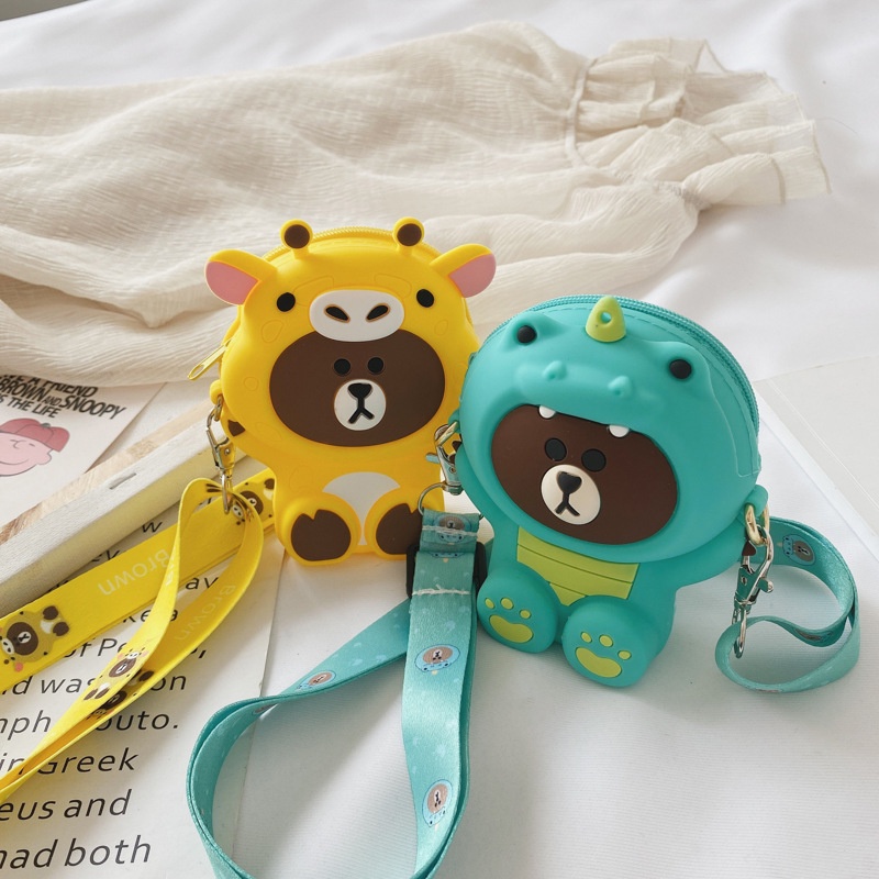 Túi Đeo Chéo Mini Họa Tiết Hoạt Hình Mickey Minnie Kitty Dành Cho Bé Gái