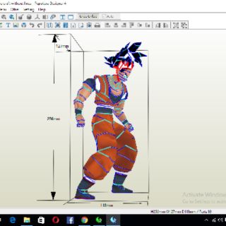 Mô hình giấy goku 23cm