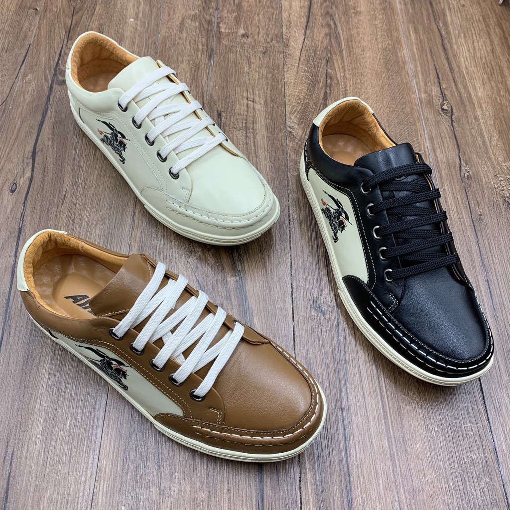 Giầy thể thao nam da thật phong cách trẻ, năng động