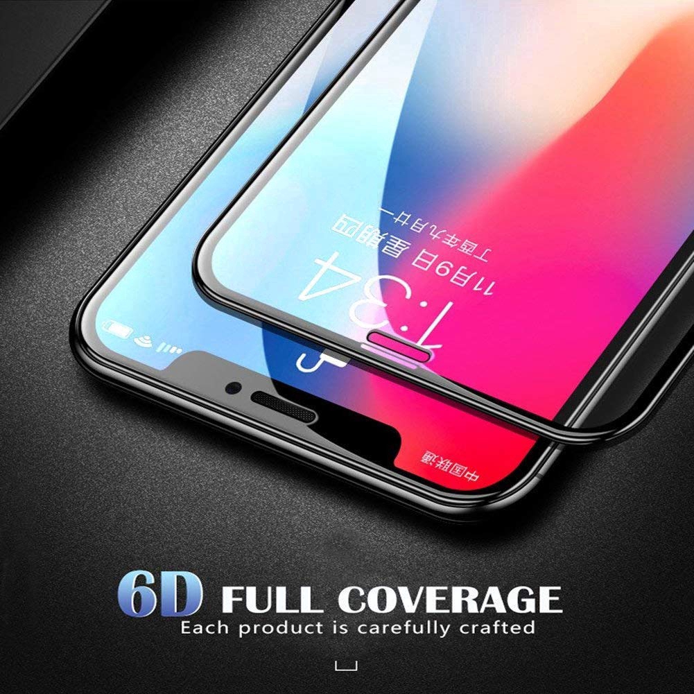 Kính cường lực viền cong 6D cho iphone 11 Pro Max iPhone X XR XS Max 8 7 6s Plus