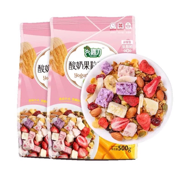 ngũ cốc sữa chua hoa quả