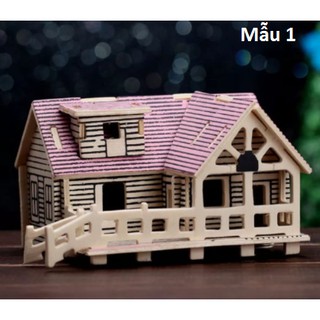 Mô hình ghép gỗ 3D  mini house
