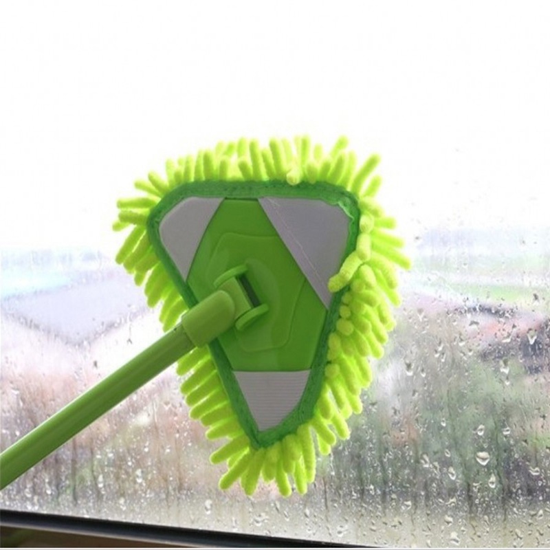 [Mini Mop &amp; Mop Head, Universal Lazy Triangle Mop] [Telescopic Long-handled Cleaning Tools] [Strong Suction &amp; Wet &amp; Dry Dual-use &amp; 180 ° Dust No Dead Ends] [for Bathroom Toilets &amp; Windows &amp; Doors &amp; Ceilings]