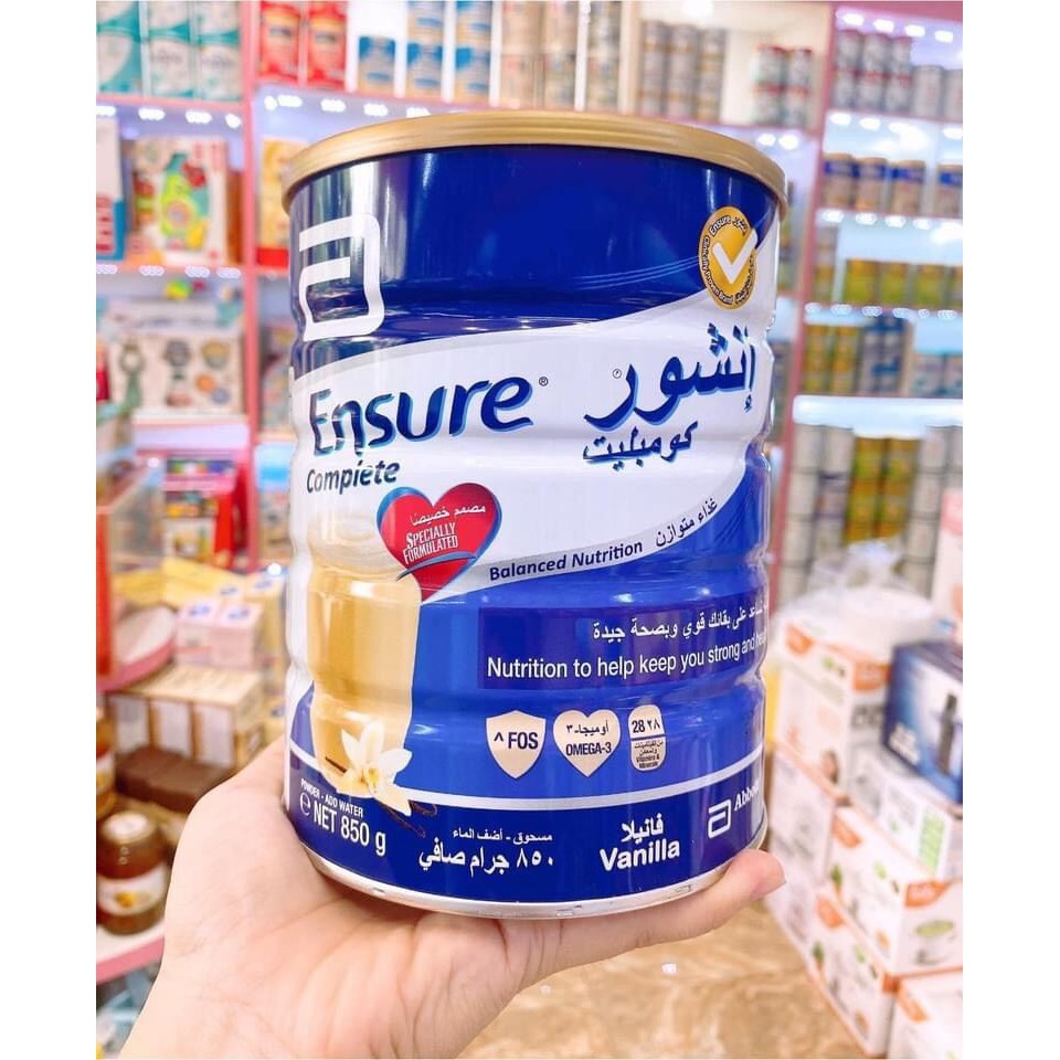 Sữa bột Ensure 850gr Dubai Date mới 01/2024