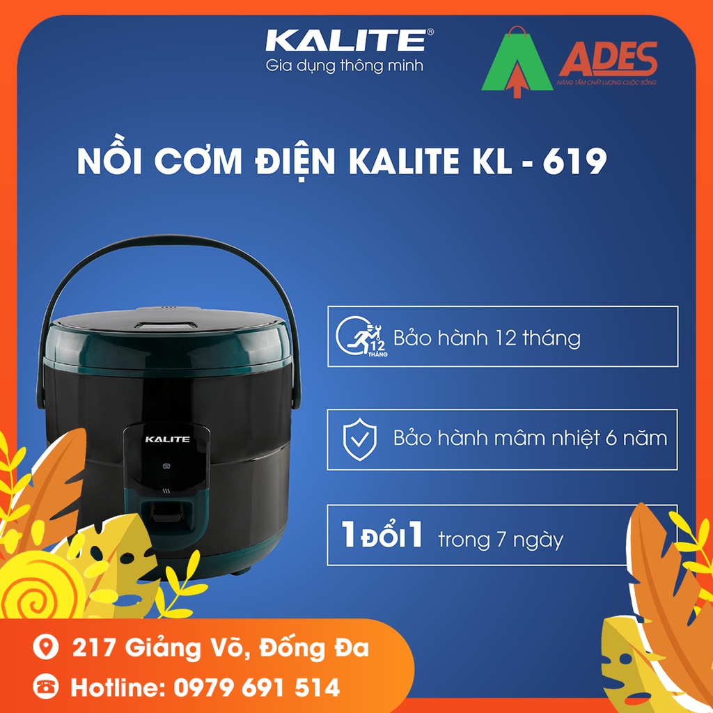 Nồi cơm điện đa năngg KALITE KL 619 1.8L đa chức năng - Bảo hành Chính hãng 12 Tháng - 1 đổi 1 trong 7 ngày - NEW 2021