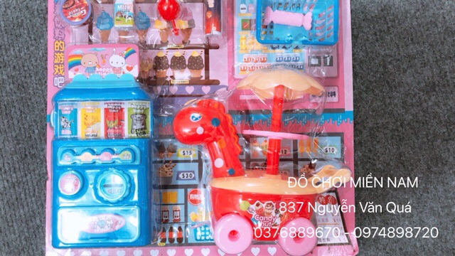 Vỉ đồ chơi máy bán nước tự động kèm phụ kiện bán kem dành cho bé A51 A51