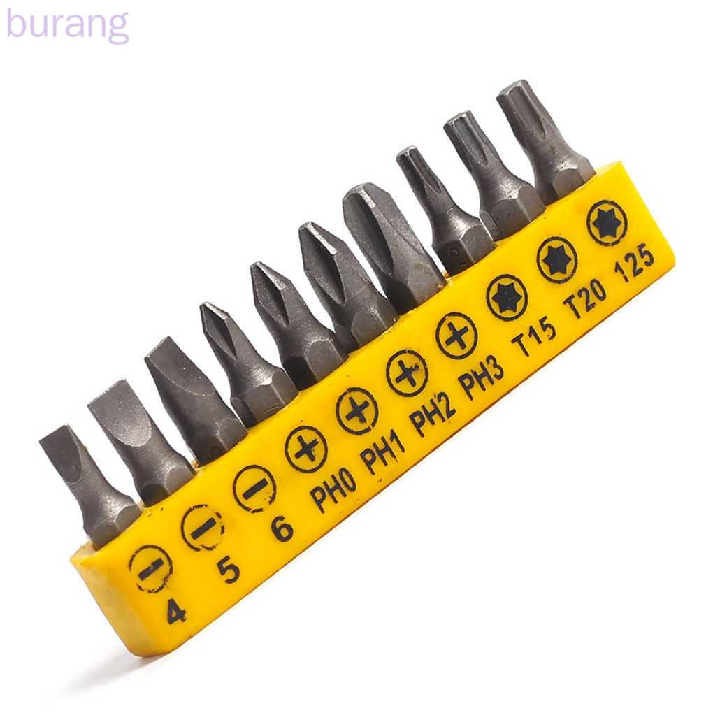 Bộ tua vít mini 1/4 kiểu chữ L 90 độ kèm 10 đầu thay thế