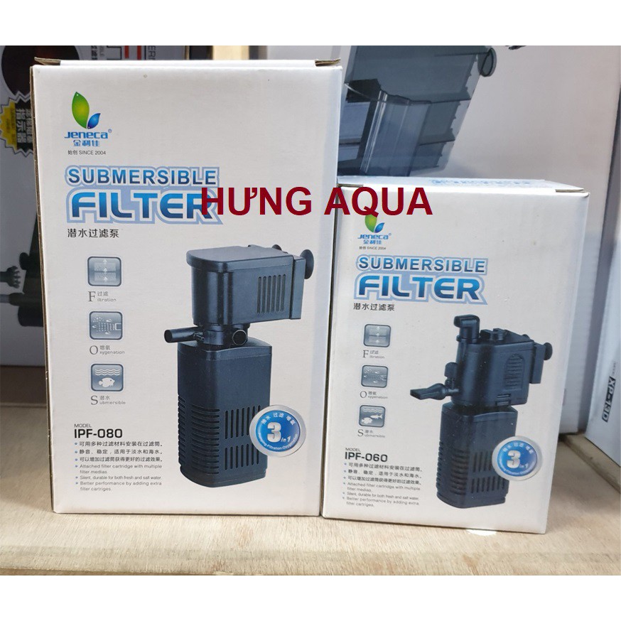 Máy lọc ống - lọc nước bể cá - lọc đứng 3 trong 1  Jeneca IPF-060 / IPF-080