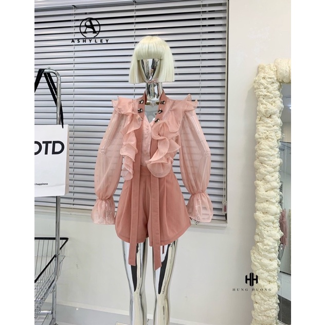 LINI STORE • SET SƠ MI TƠ BÈO ĐÍNH ĐÁ ONG CAO CẤP - SANG CHẢNH LÉM