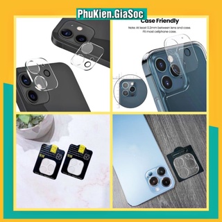 [MÃ 12] Cường Lực Trong Suốt Full Cụm Camera Cho Iphone 12 12Mini 12Pro 12ProMax - Bảo Vệ Toàn Diện Camera IP