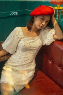 [JODE] Váy cổ vuông tay bồng