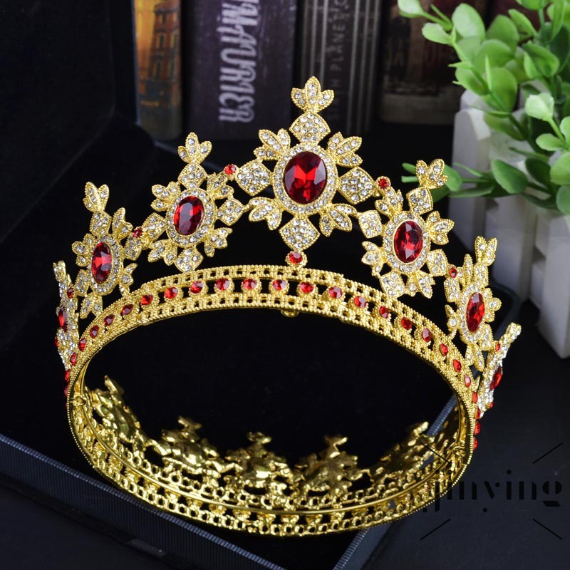 GETNOIVAS Vương miện đính đá Tiara lấp lánh cho lễ hội hóa trang hoàng hậu và vua hoặc tiệc cưới